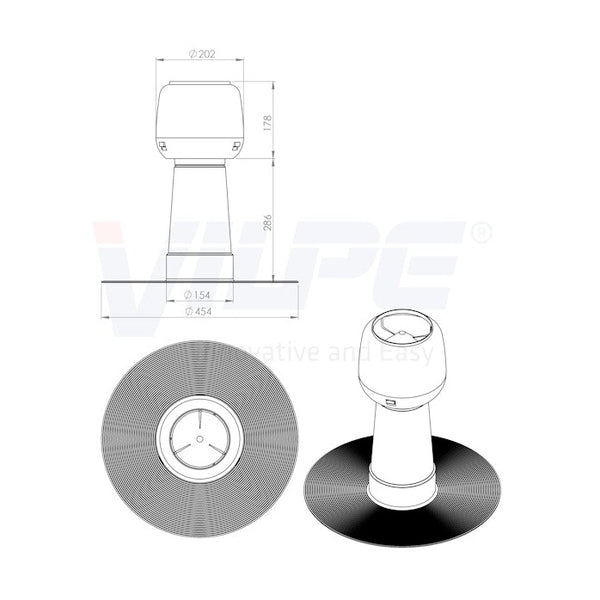 Tuuletusputki Vilpe 741129 110P/500 Viemärille Tiilenpunainen 7813307