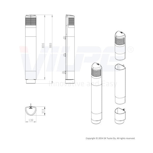 Saneeraussarja Vilpe 790632 Ross 125/110 musta 7814632