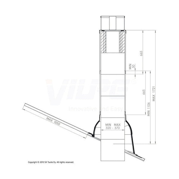 Läpivienti Vilpe harkkopiipulle 742502 Musta 5086145