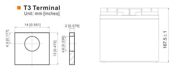 Akku lyijy suljettu CT-LEADER CT17-12 12V/17AH T3-napa 8745038