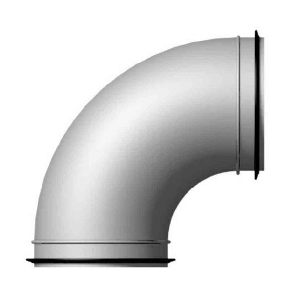 Ilmanvaihtokanavan käyrä 90° / 125 mm 8100096