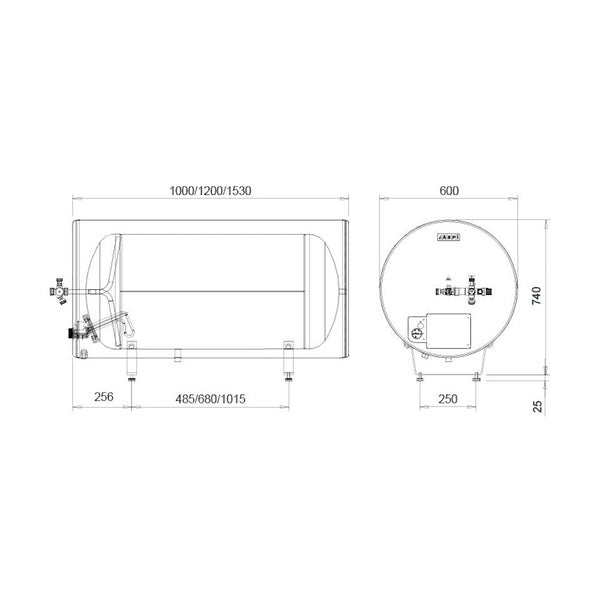 Käyttövedenlämmitin Jäspi VLS 160 sauna 5260062