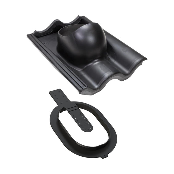 Kattoläpivienti Vilpe Tiili CLICK musta 360042 7820652