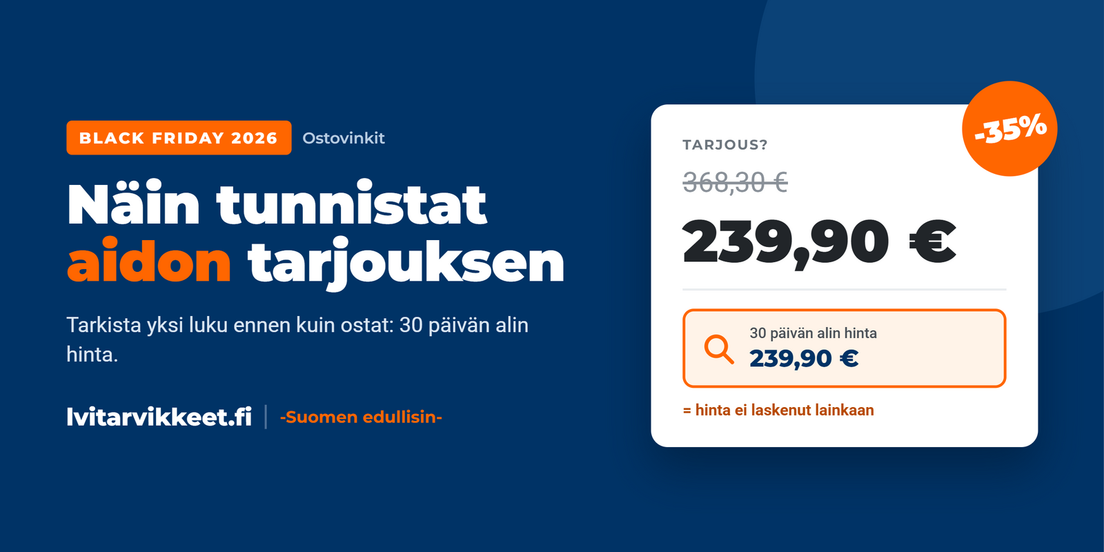 Black Friday 2026: näin tunnistat aidon tarjouksen ja vältät feikkialennukset