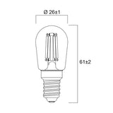 Kodinkonelamppu Toledo Retro T26 2.5W/827 250Lm E14 Cl [4740957] |