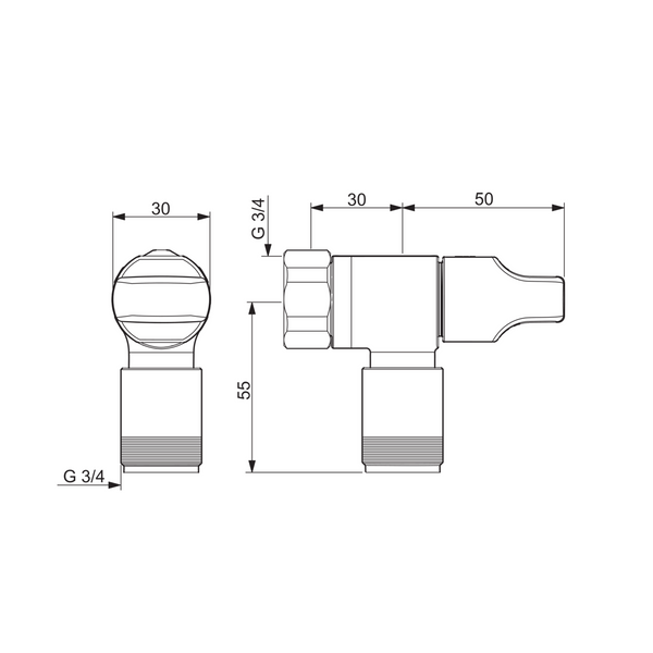 Laskuhana Oras 1/2"x3/4" muunnosnipalla 101201 [6413102] |