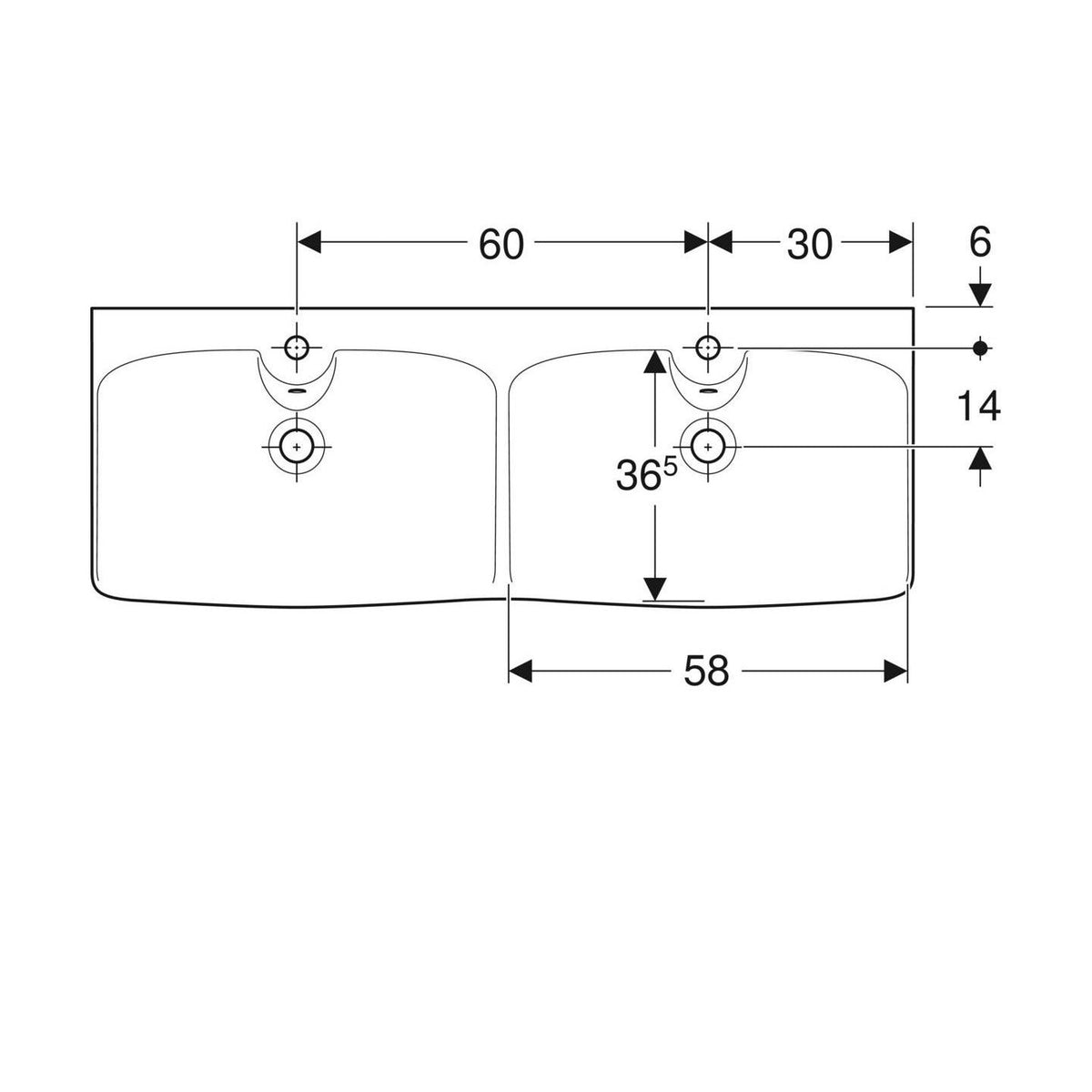 Kaksoispesuallas Ido Glow 1200mm 11129 [5611171] |
