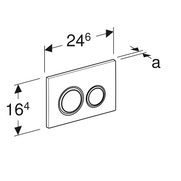 Huuhtelupainike Sigma50 2-H Round Mustang-Liuskekivi [5756561]