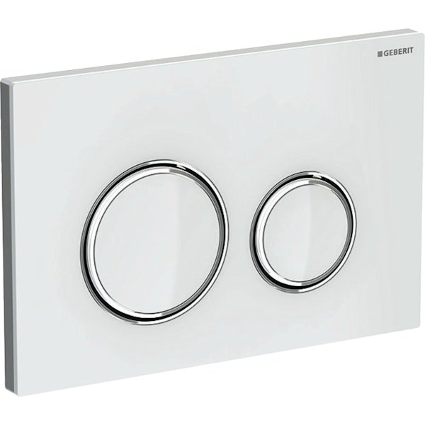 Huuhtelupainike Sigma50 2-H Round Valkoinen Lasi [5756558]