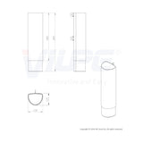 Tuuletuspaalu Vilpe Ross pysty 160, vaaleanharmaa 790461 [7814671] |