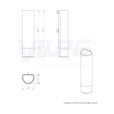 Tuuletuspaalun jatko Vilpe Ross 125 pystyputki musta [7814622] |