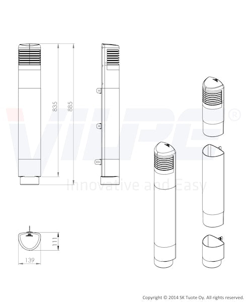 Saneeraussarja Vilpe 790632 Ross 125/110 musta [7814632]