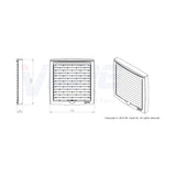 Monitoimi - ulkosäleikkö Vilpe 150x150, vaaleanharmaa 793323 [8832002] |