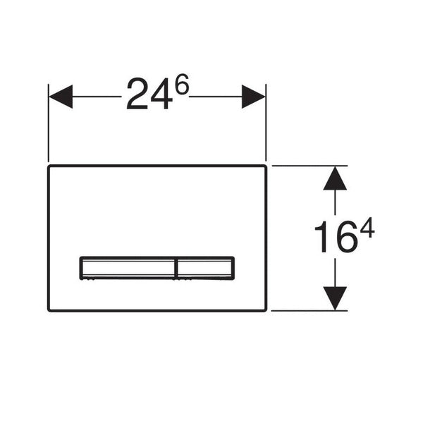 WC-huuhtelupainike Geberit Sigma50 musta RAL 9005 5756566