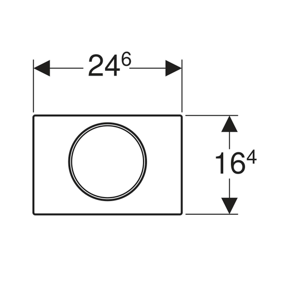Huuhtelupainike 115.758.14.5 Geberit Sigma 10 1 - H mattamusta/ kromi [5756582] |