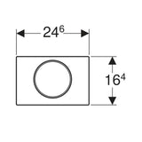 Huuhtelupainike 115.758.14.5 Geberit Sigma 10 1 - H mattamusta/ kromi [5756582] |