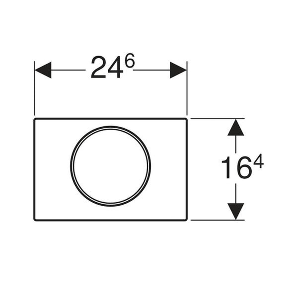 Huuhtelupainike 115.758.14.5 Geberit Sigma 10 1 - H mattamusta/ kromi [5756582] |