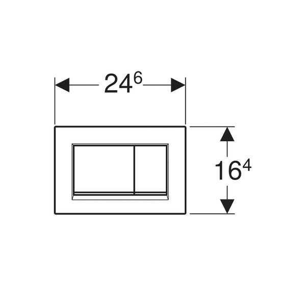Huuhtelupainike Geberit Sigma 30 2 - H mattamusta/kromi [5756575] |