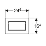 Huuhtelupainike Geberit Sigma 30 - 1 - H mattamusta / kromi [5756580] |