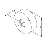 Damixa Peitelevyt G3/4 Ø70 H=25 Mm (2 Kpl) Silhouet Kromattu 136430000 [6561172] |