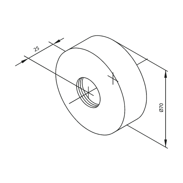 Damixa Peitelevyt G3/4 Ø70 H=25 Mm (2 Kpl) Silhouet Harjattu Grafiitinharmaa 136435500 [6561257] |