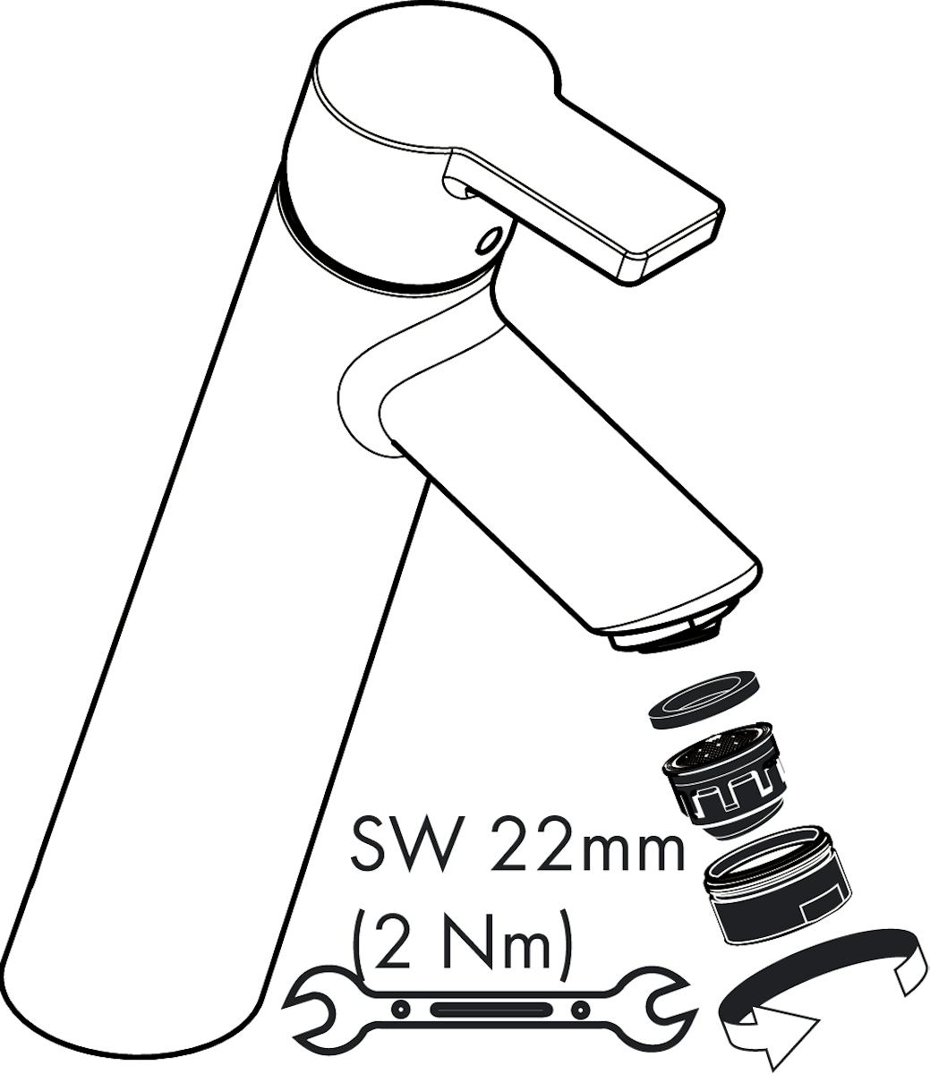 Poresuutin Hansgrohe 95928000 5 L Min M24X1 [6559876]