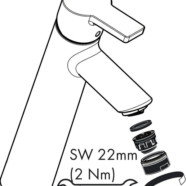 Poresuutin Hansgrohe 95928000 5 L Min M24X1 [6559876]