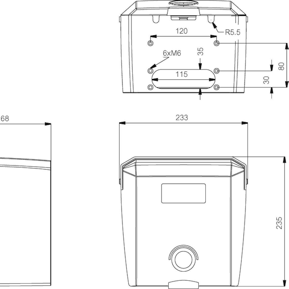 Piharasia Fibox 2A2J1V 2x16A 1xVVS 2xPR+ kello [3413002]