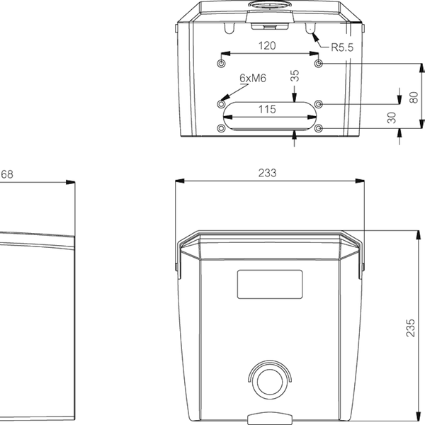 Piharasia Fibox 2A2J1V 2x16A 1xVVS 2xPR+ kello [3413002]