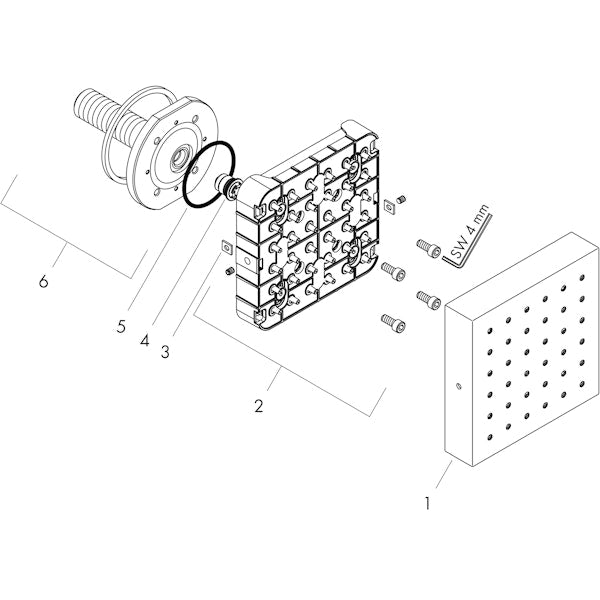 Piiloasennussuihku Hansgrohe 28491000 Axor Starck [6559017]