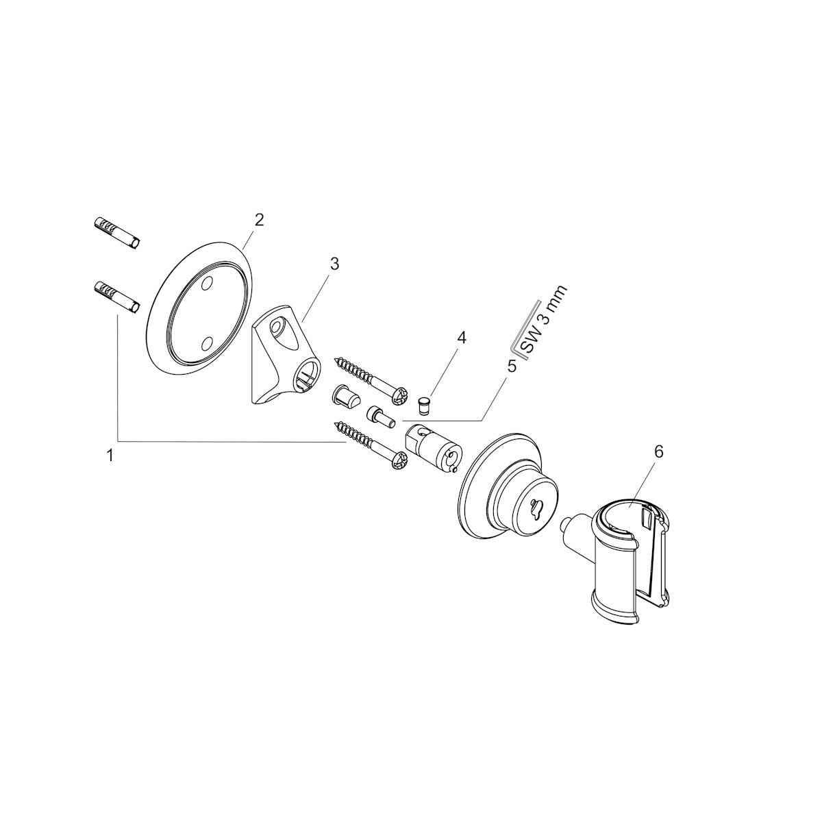 Ripustin Hansgrohe 16325000 Axor Montreux [6555613]