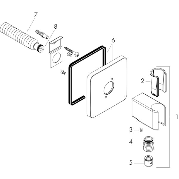 Seinäliitin Hansgrohe 11626000 Axor Urquiola [6551013]