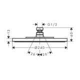 Yläsuihku Hansgrohe 28494000 Axor 240Mm [6559362] |