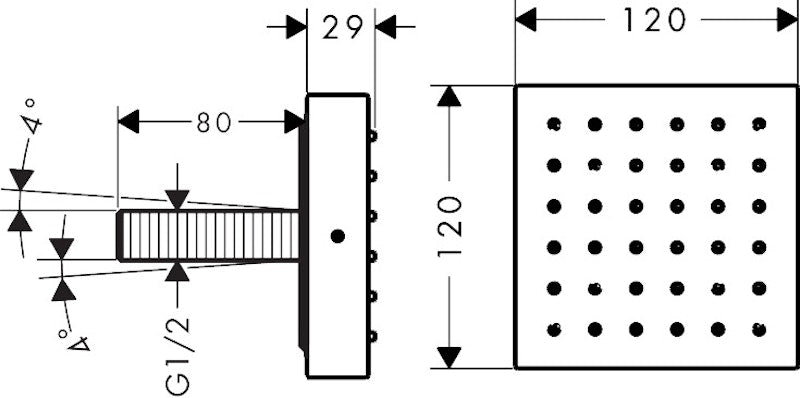 Piiloasennussuihku Hansgrohe 28491000 Axor Starck [6559017]