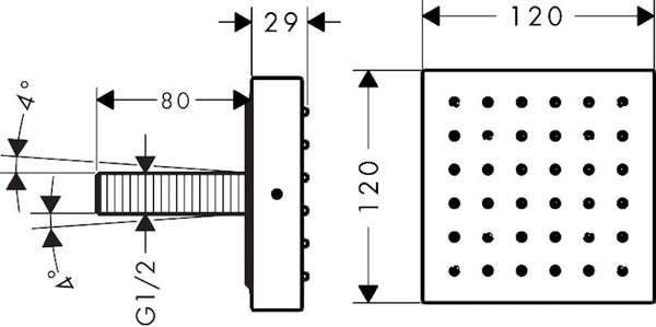 Piiloasennussuihku Hansgrohe 28491000 Axor Starck [6559017]
