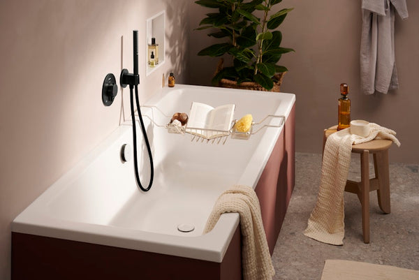 Seinäliitin Hansgrohe 26888340 Fixfit S harjattu Musta kromi [6550281]