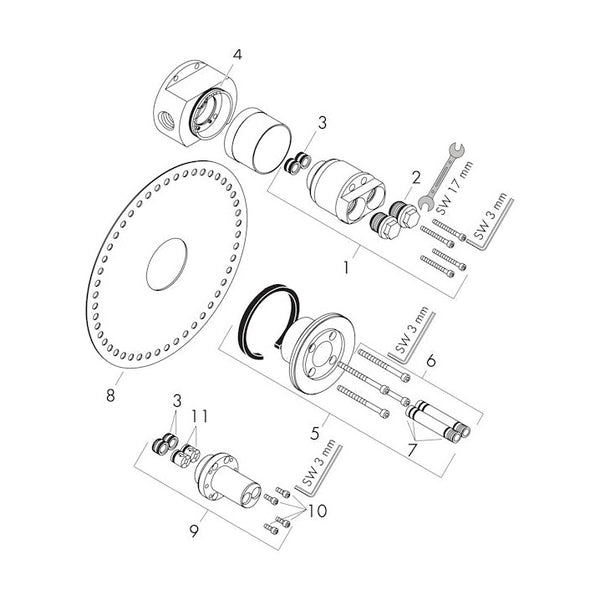 Piiloasennushana Hansgrohe 10902180 Ax,Starck Runko [6350496]