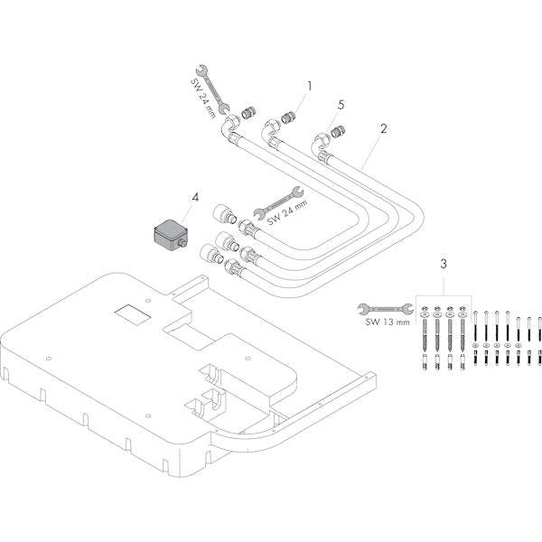 Piiloasennussuihku Hansgrohe 28414180 Rainmaker Runko [6559357]