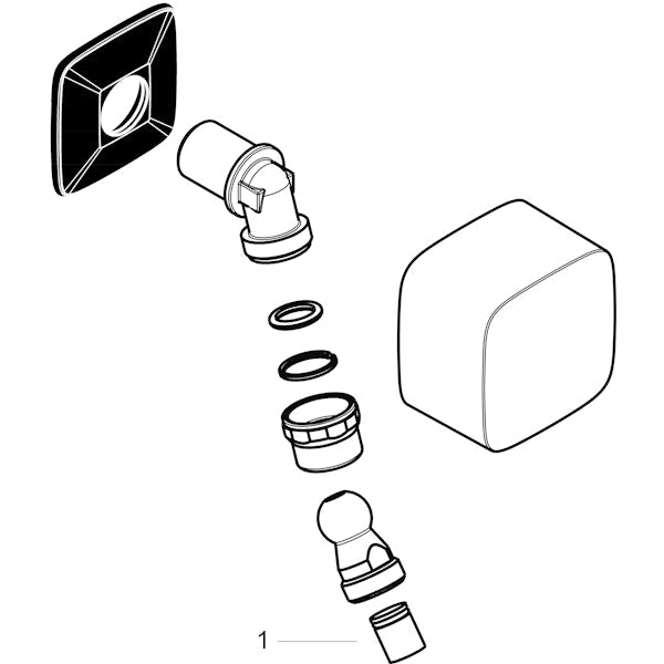 Seinäliitin Hansgrohe 27414000 Puravida [6559080]