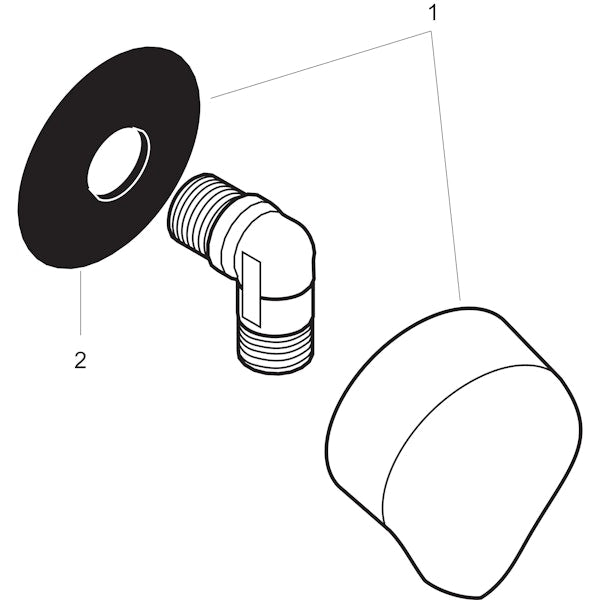 Seinäliitin Hansgrohe 27454000 Fix Fit [6551001]