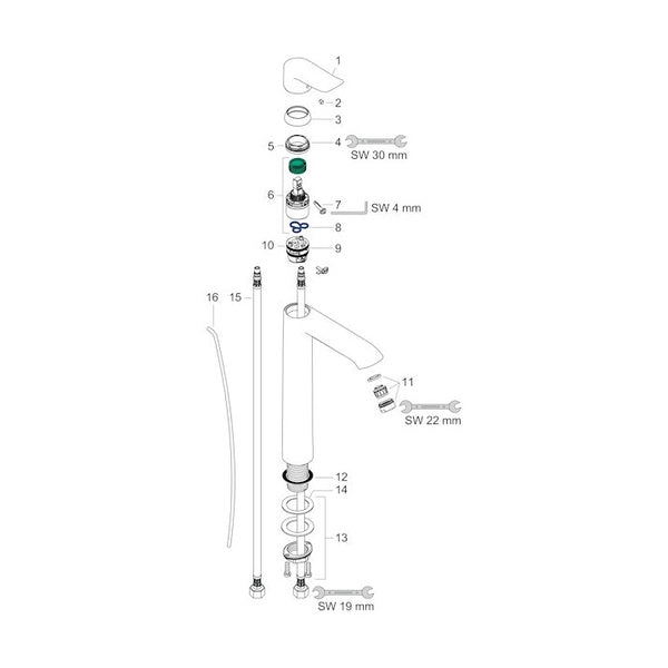 Pesuallashana Hansgrohe 31082000 Metris 260 [6150155]