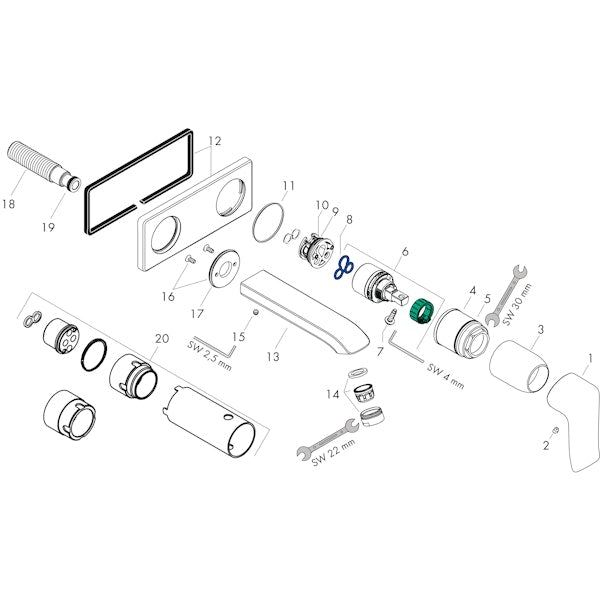 Pintaosa Hansgrohe 31086000 Metris Allashana [6150159]