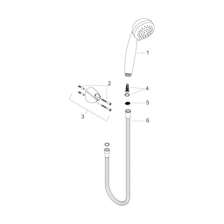 Käsisuihkusetti Hansgrohe 27559000 Crometta 85 Porter'C [6555515]