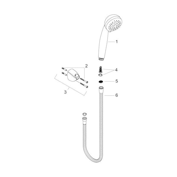 Käsisuihkusetti Hansgrohe 27559000 Crometta 85 Porter'C [6555515]