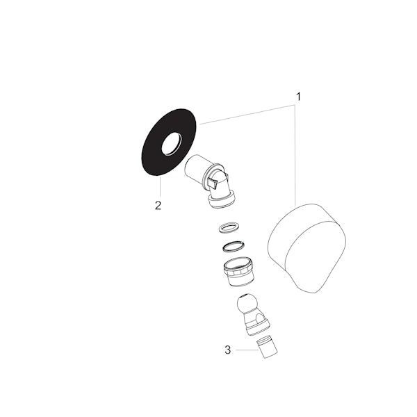 Seinäliitin Hansgrohe 27505000 Fix Fit [6559394]