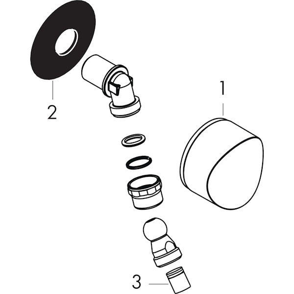 Seinäliitin Hansgrohe 27506000 Fix Fit [6559395]