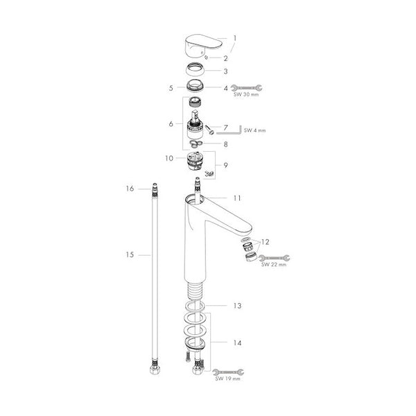 Pesuallashana Hansgrohe 31518000 Focus 190 [6150282]