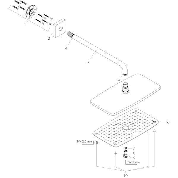 Piiloasennushana Hansgrohe 27376000 Raindance E 360 Air 1 [6559438]