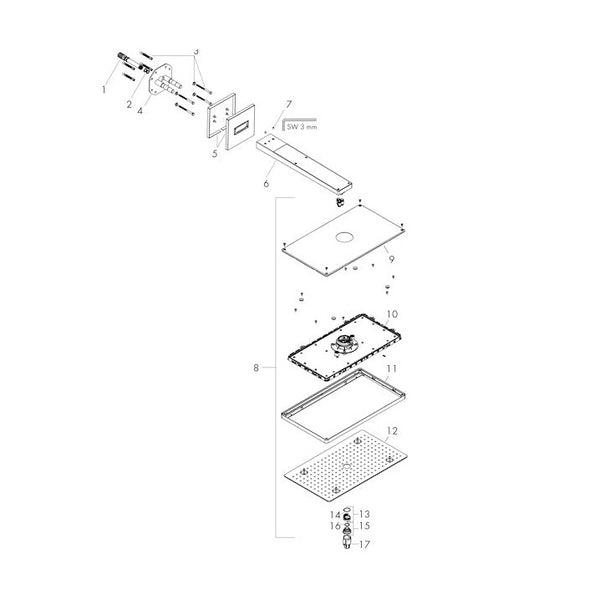 Piiloasennushana Hansgrohe 24003400 Rainmaker Yläsuihku [6559729]