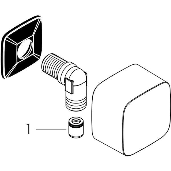Seinäliitin Hansgrohe 26457000 Fixfit E [6559567]